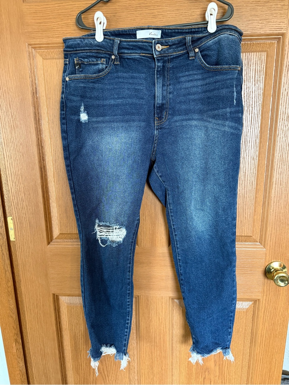 KanCan Dark Blue Denim Jeans with Contrast Stitching Size 2x